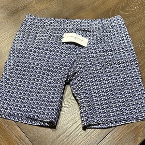 Katherine Barclay Purple, Black and White Geometric Women's Shorts